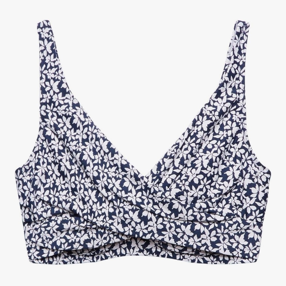 Esprit Calusa Beach Wrap Bikini Top Floral Print